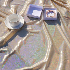 Glitter Iridescent Table Cloth  59 x 39 inches