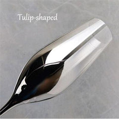 Gloss Silver finish metal champagne flutes
