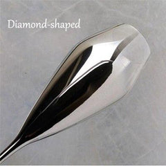 Gloss Silver finish metal champagne flutes