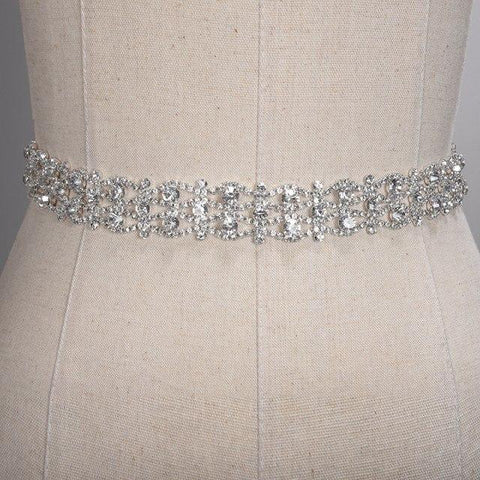 Golden or  Silver Rhinestone Wedding  Belt