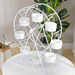 Golden/White Metal Ferris Wheel Cupcake Rack