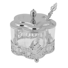 Gold/Silver Flower Pattern Iron Cover Candy Bowls For Candy Bar