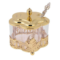 Gold/Silver Flower Pattern Iron Cover Candy Bowls For Candy Bar