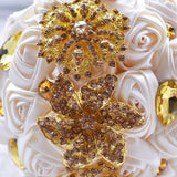 Gorgeous Gold Brooches Wedding Bouquet multiple colors