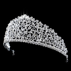 Gorgeous Sparkling Silver Big Wedding Tiara