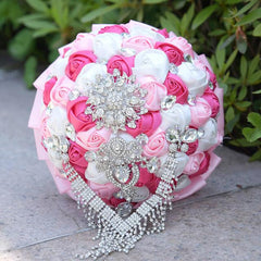 Gorgeous Wedding Bouquets Crystal Butterfly Tassel 12 Styles