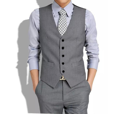 Gray 5 Button Vest