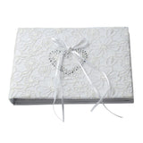 Guest Book White Lace Ribbon