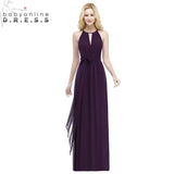 Halter Neck Bow Tie Bridesmaid Dress Chiffon Great for Any Body Type