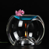 Handmade Transparent Glass incense bunner Crystal Glass Candlestick Centerpieces