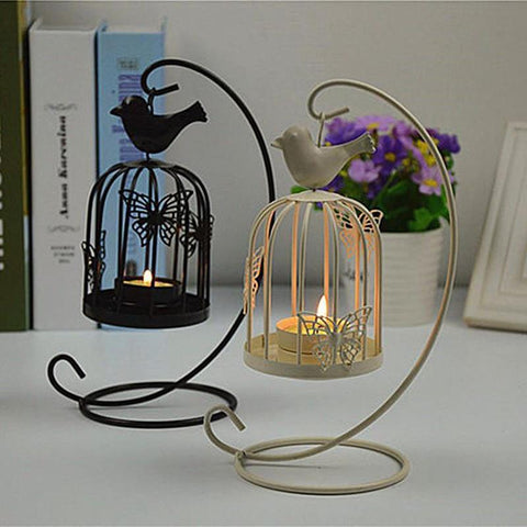 Hanging Design Metal Vintage Butterfly Pattern Lantern