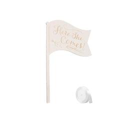 HERE SHE COMES Pennant Flag