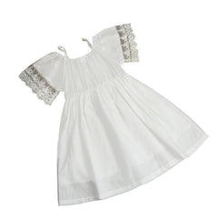 lace dress White Flower Girls Dress