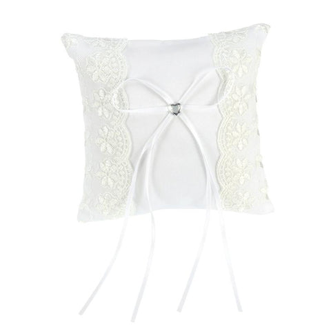 Lace Flower Decorated  Ring Bearer Pillow