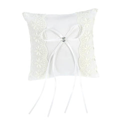 Lace Flower Decorated  Ring Bearer Pillow