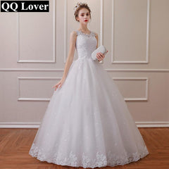 Lace Simple Wedding Dress Lace Up Plus Sizes Available