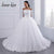 Lace Wedding Dress Long Sleeves Off Shoulder Tulle Puffy