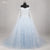 Light Blue Wedding Dress Princess Style Off the Shoulder Winter Wedding