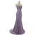 Light Purple  Mermaid Sweetheart Beaded Lace Dress