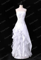 Long Bridesmaid Dress by Grace Karin Spaghetti Straps Taffeta