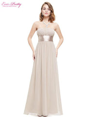 Long Bridesmaid Dress Sexy Chiffon Bow Bridesmaid Dress Empire Waist