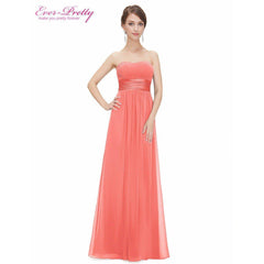 Long Bridesmaid Dress Sexy Chiffon Bow Bridesmaid Dress Empire Waist