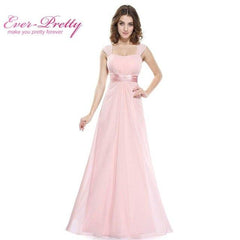 Long Simple Bridesmaid Dress Long Chiffon Empire Waist