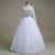 Long Sleeve Illusion Sleeve Wedding Gown Sparkle and Shine Princess Ball Gown