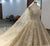 Luxury Beading Wedding Dress Boat Neck Cap Sleeve Hand Sewing Crystal Cathedral/Royal Train