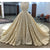 Luxury Beading Wedding Dress Boat Neck Cap Sleeve Hand Sewing Crystal Cathedral/Royal Train