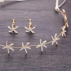 Luxury Hair Jewelry Starfish Crystal Headband