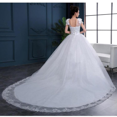 Luxury High-end Wedding Dress With Lace Beads