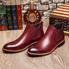 Mens Leather Boots Multiple Colors