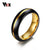 Men's Thin Ring 6MM Black Tungsten Carbide Rings for Men