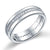 Men's Wedding Band Sterling 925 Silver Simulated Diamond Ring