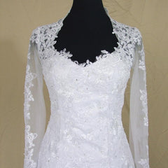 Mermaid Long Sleeve Wedding Dresses Illusion Lace