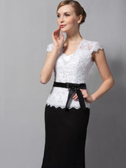 Mother Of The Bride Dresses A-line Chiffon Lace Beaded Hi Low Short Elegant Groom Mother Dresses Wedding