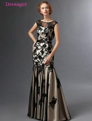 Mother Of The Bride Dresses Mermaid Cap Sleeves Tulle Appliques Plus Size Long Elegant Groom Mother Dresses Wedding