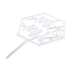 Mr & Mrs Bride And Groom Romantic Cake Topper