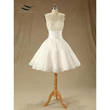O-Neck Stain Lace Pearls Sleeveless Bridesmaid Dresses with Sash