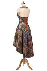 Orange Camouflage Bridesmaid Dresses Halter Camo