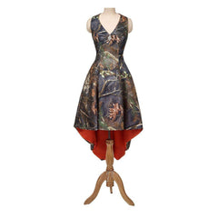 Orange Camouflage Bridesmaid Dresses Halter Camo