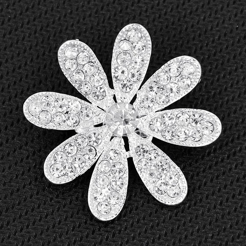 Pretty Flower Brooch Gold or Silver