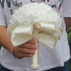Wedding Foam flowers In Solid Ribbon Color