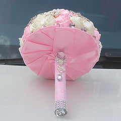 1Piece Elegant Ivory Bridal Wedding Bouquet with Pearls