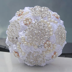 1Piece Elegant Ivory Bridal Wedding Bouquet with Pearls