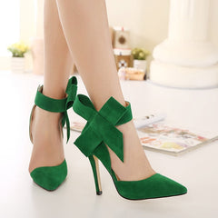 Big Bow Pointed Toe High Heels