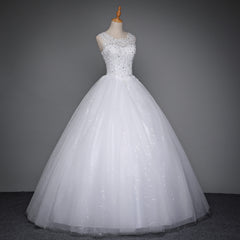 Lace Up Ball Gown Quality Wedding Dress