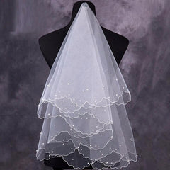 Women Pearl Bridal Veil
