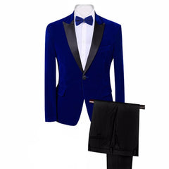 Mens Classic 3 Pieces Set Velvet Suits